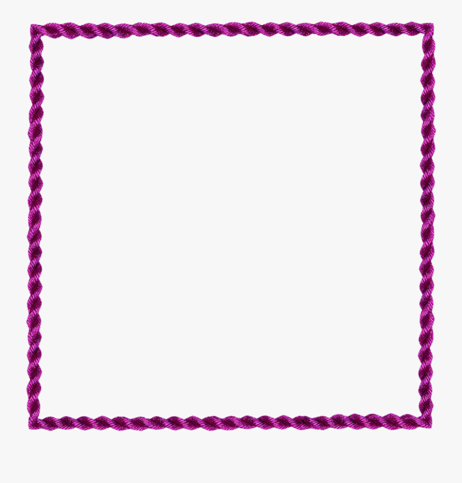#ftestickers #frame #borders #rope #braided #pink #cute - Fuchsia Frame Png, Transparent Clipart
