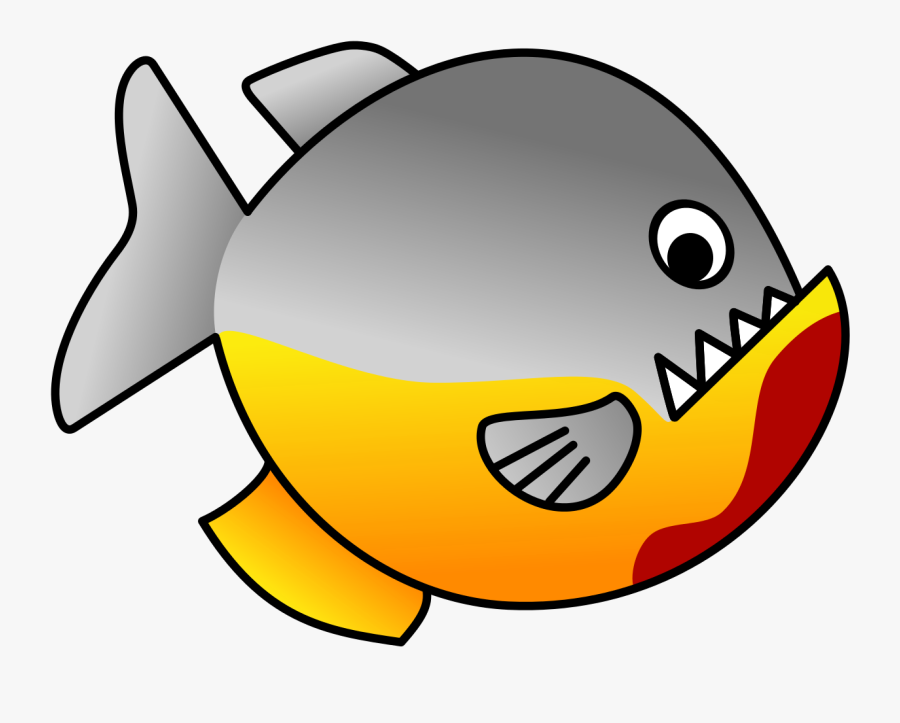 Piranha Emoji, Transparent Clipart