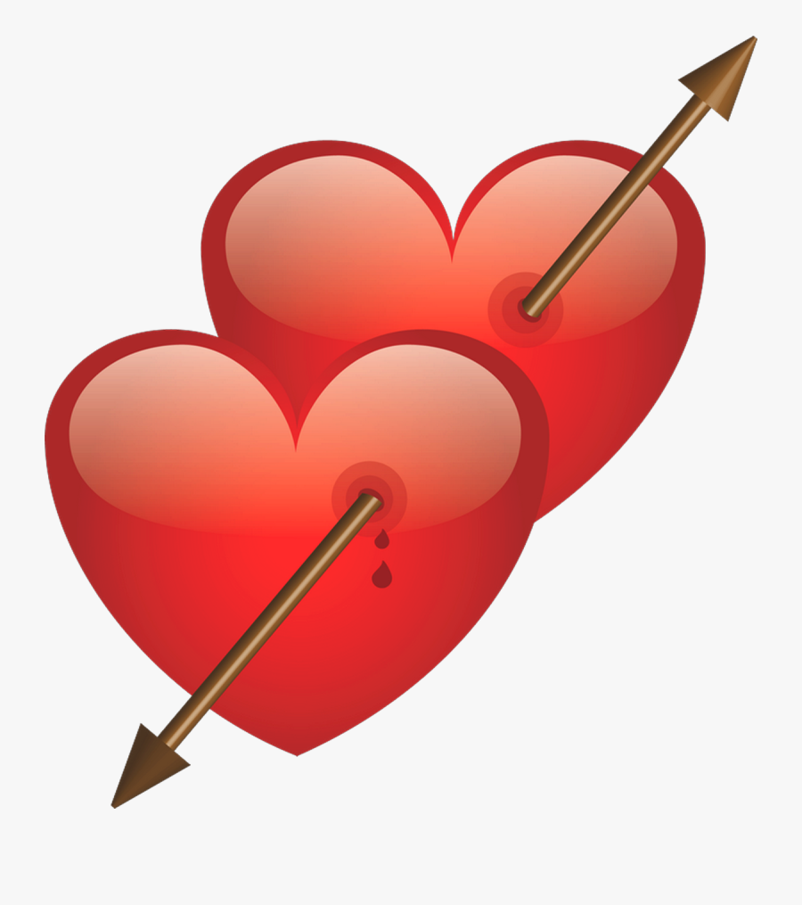 Two Heart With Arrow Png - Two Heart With Arrow Free, Transparent Clipart