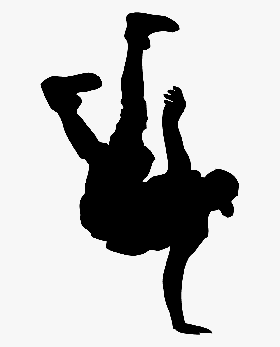 Breakdancing Silhouette, Transparent Clipart