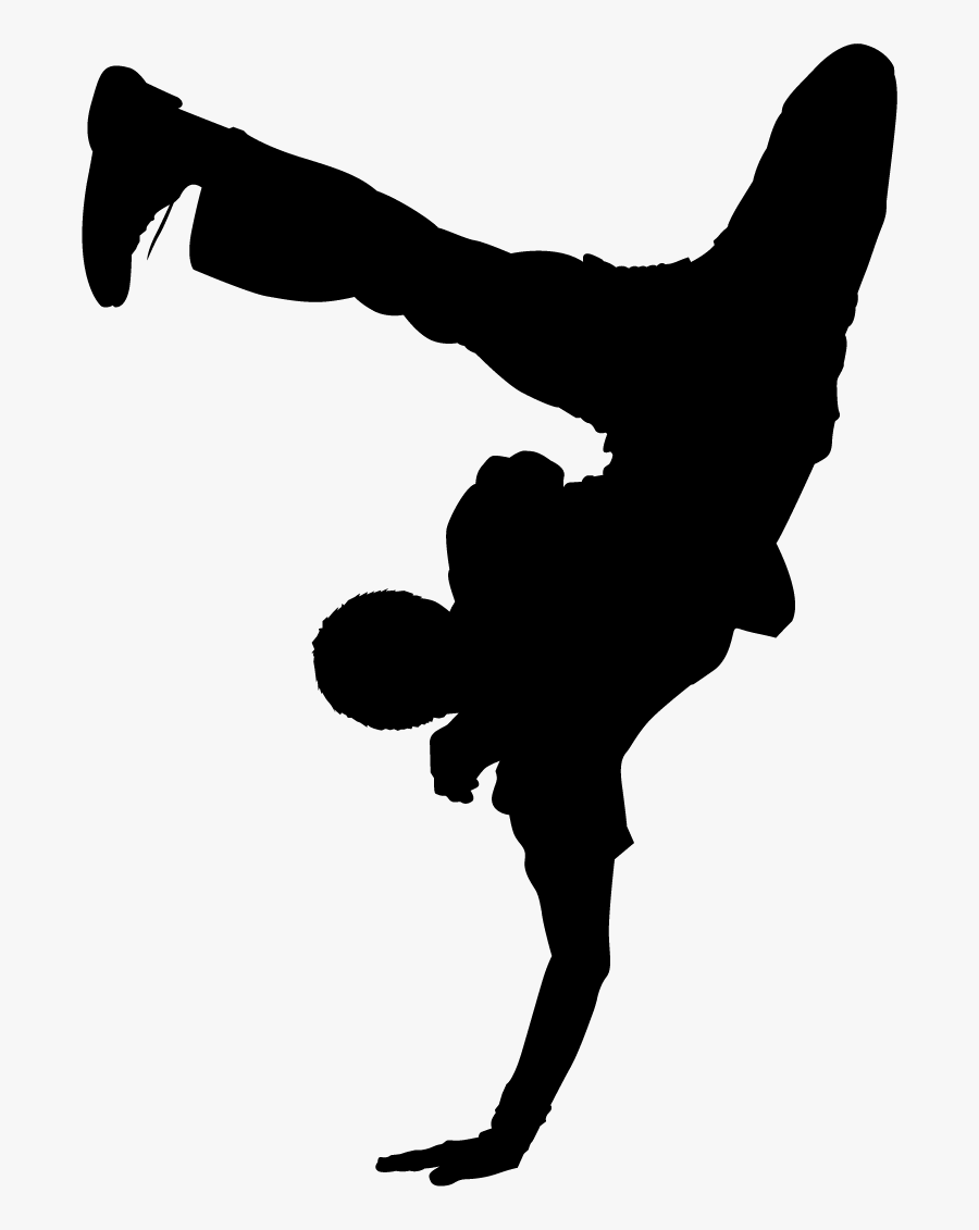 Breakdancing Silhouette, Transparent Clipart