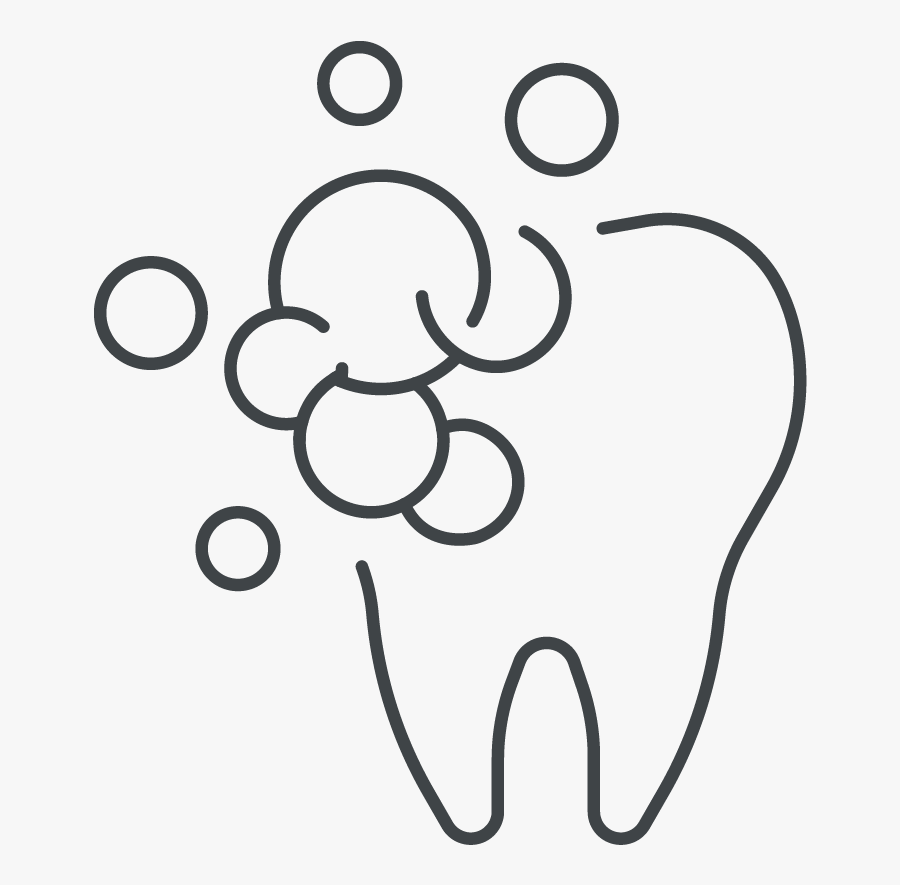 Dental Hygiene Icon - Line Art, Transparent Clipart