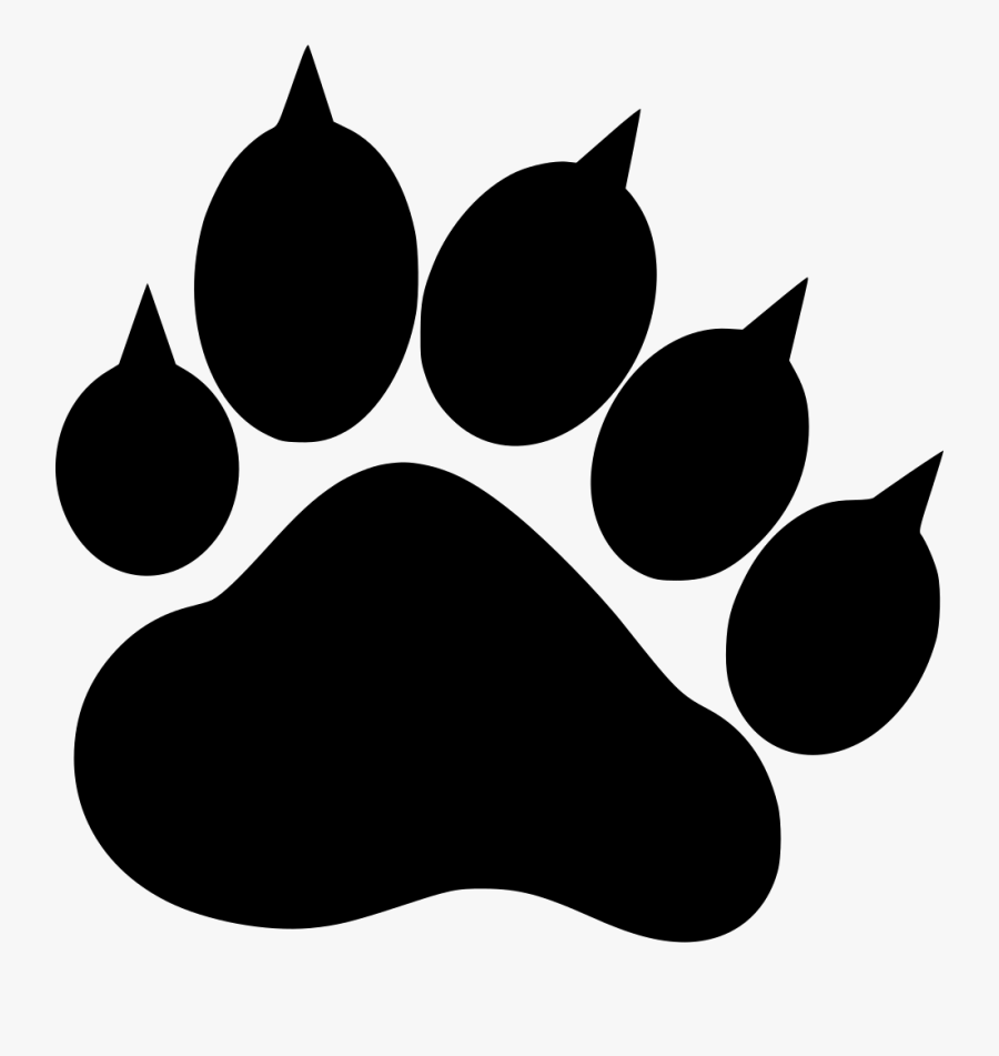 Paw Print Claw Mascot - Bear Paw Icon Png, Transparent Clipart