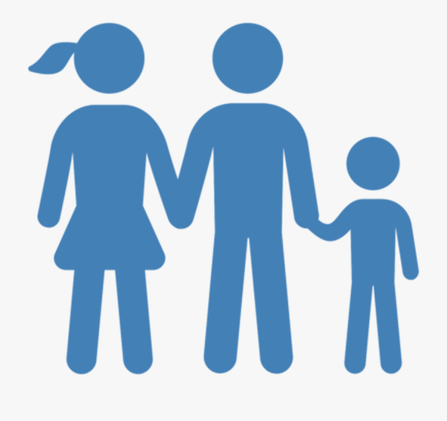 Icon Of A Family Formed By A Woman, Man And Child - Poor Person Vs Rich Person, Transparent Clipart