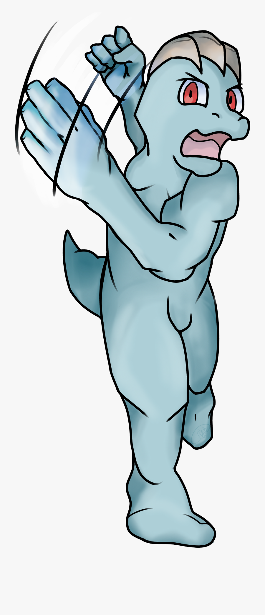 Machop Used Karate Chop By Gazizaty - Cartoon, Transparent Clipart