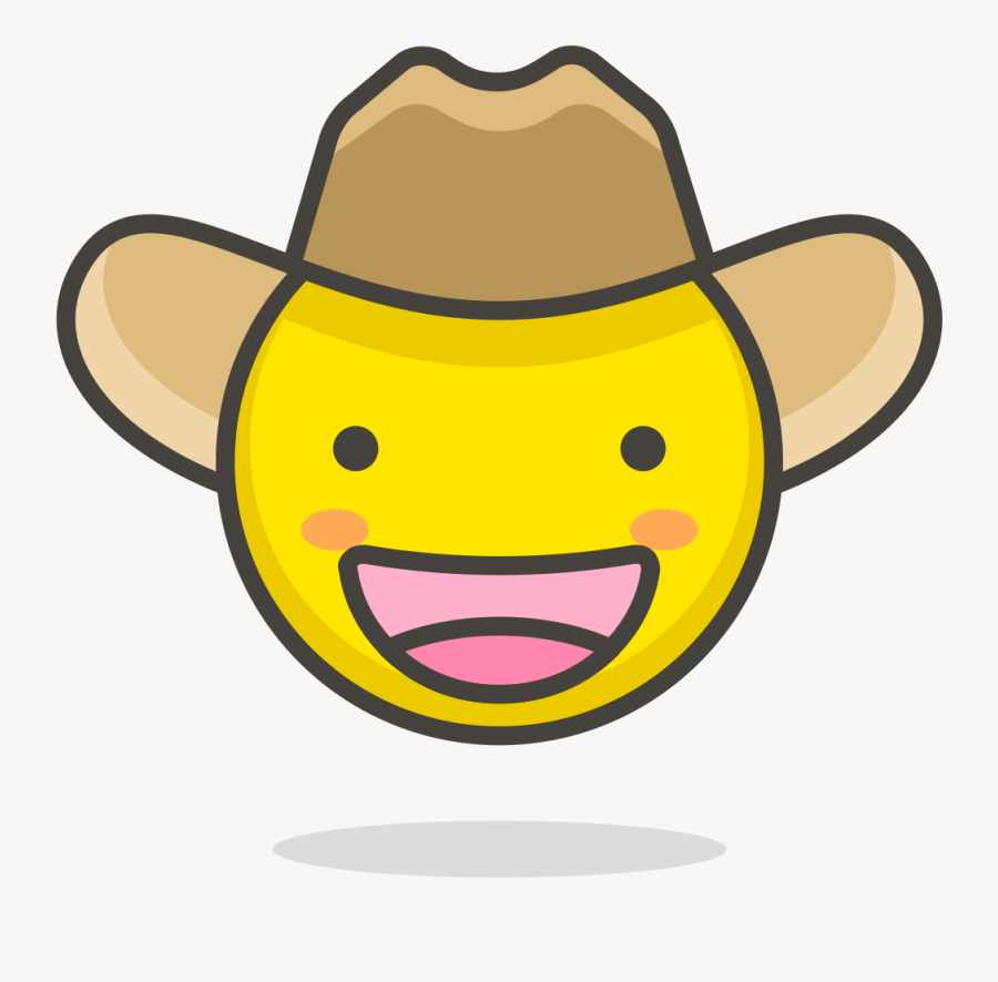 078 Cowboy Hat Face - Emoji Cowboy Hat Cute, Transparent Clipart