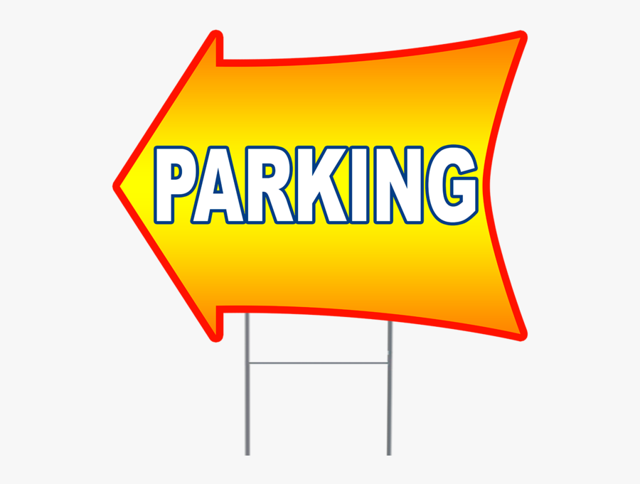 Parking 2 Sided Arrow Yard Sign, Transparent Clipart