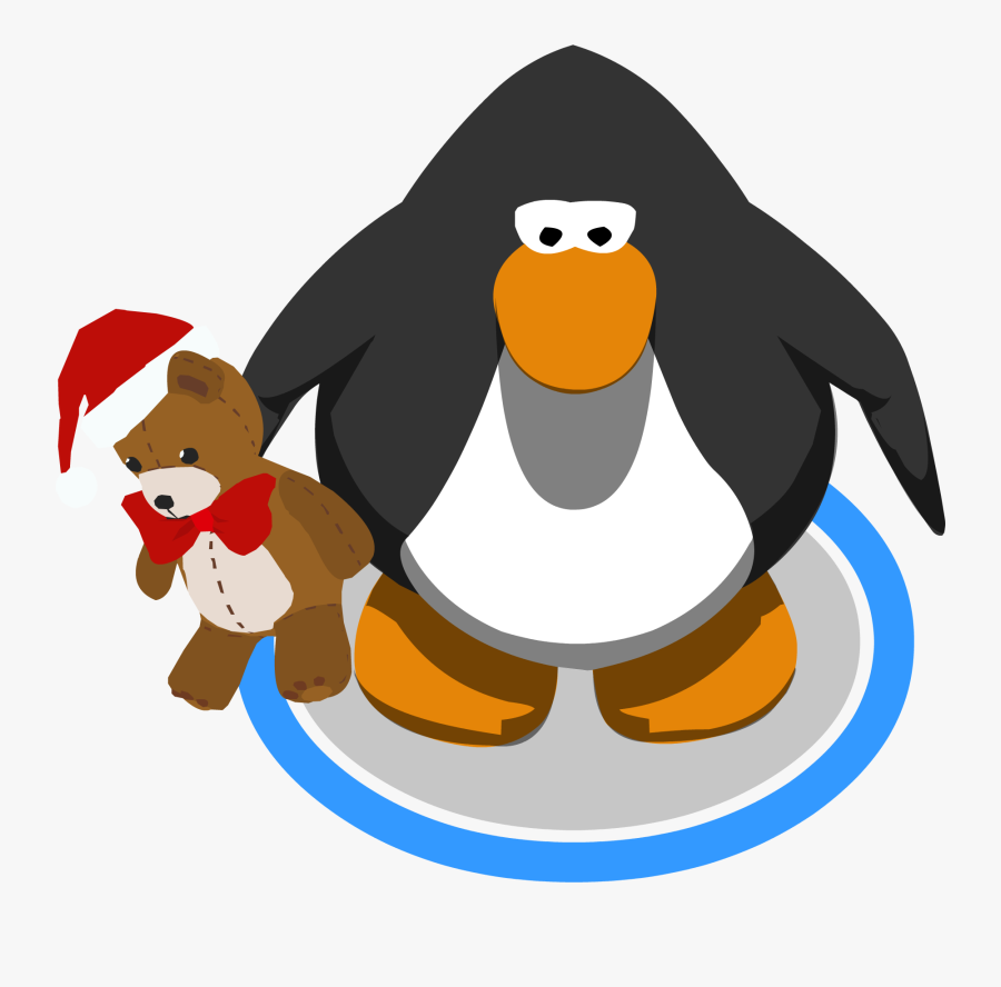 Holiday Teddy Ingame - Club Penguin Penguin Model, Transparent Clipart