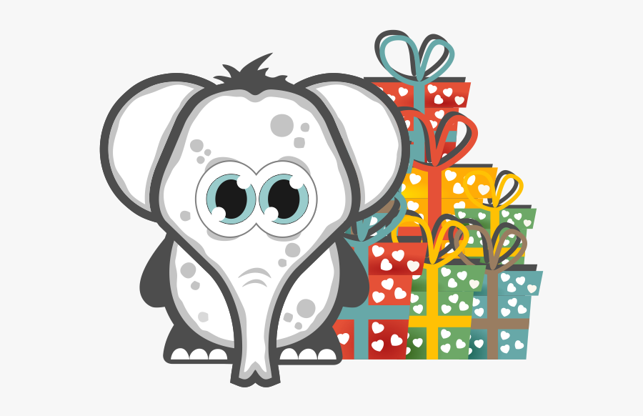 White Elephant Gift Exchange - Christmas White Elephant Clipart, Transparent Clipart