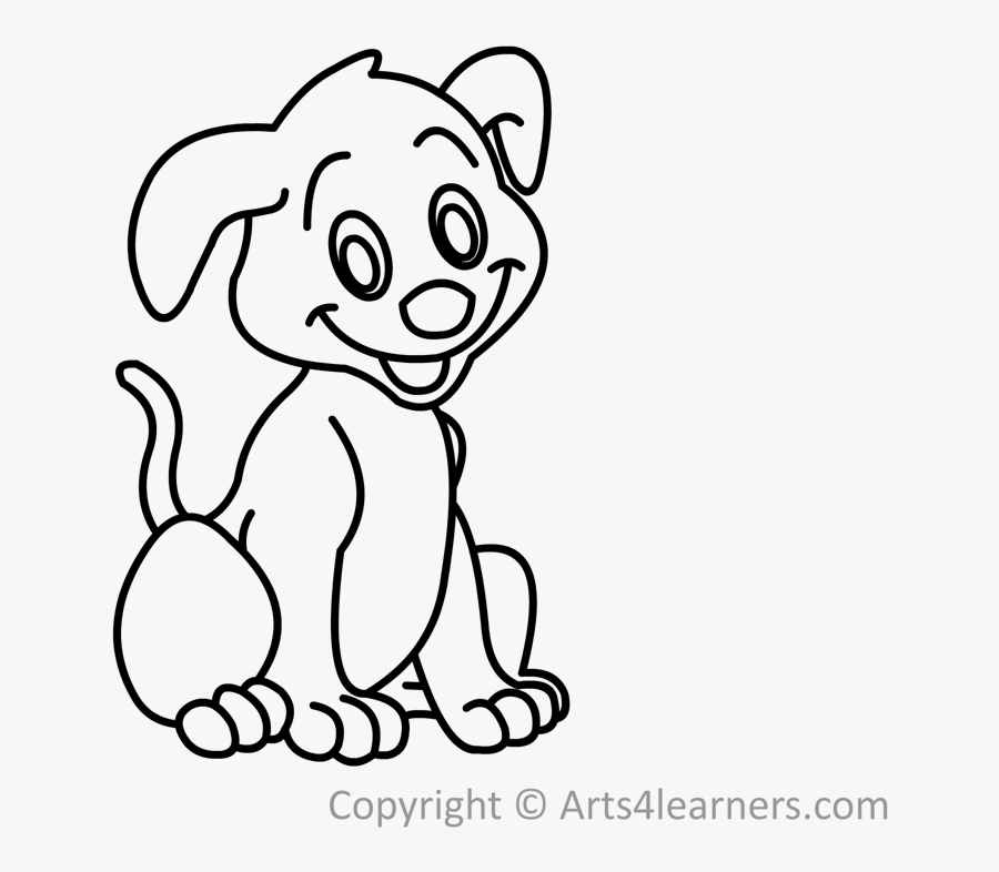 How To Draw A Puppy - Cartoon, Transparent Clipart