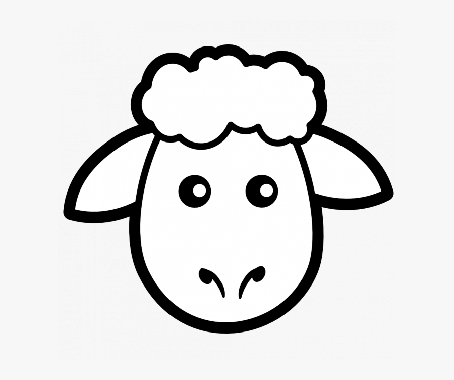 Sheep Face Clipart Black And White, Transparent Clipart