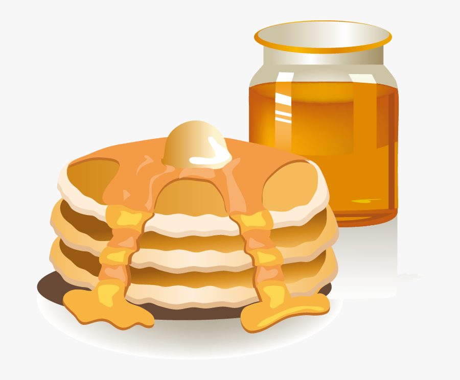Transparent Pancake Clipart - Food Vector Free, Transparent Clipart
