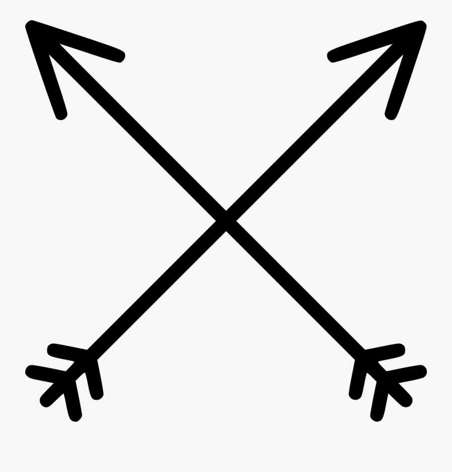 Arrows Retro Bow Logo Sign - Bow Arrow Icon Png, Transparent Clipart