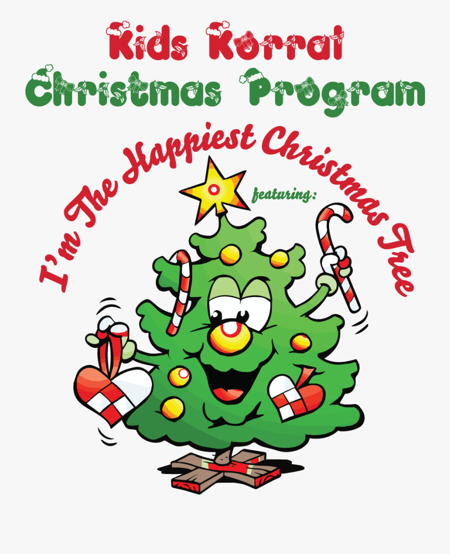 Happy Christmas Tree, Transparent Clipart