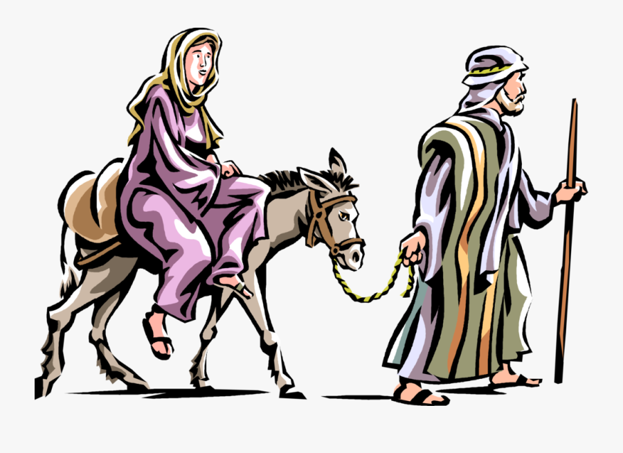 Donkey Bethlehem Clip Art - Mary On A Donkey Clipart, Transparent Clipart