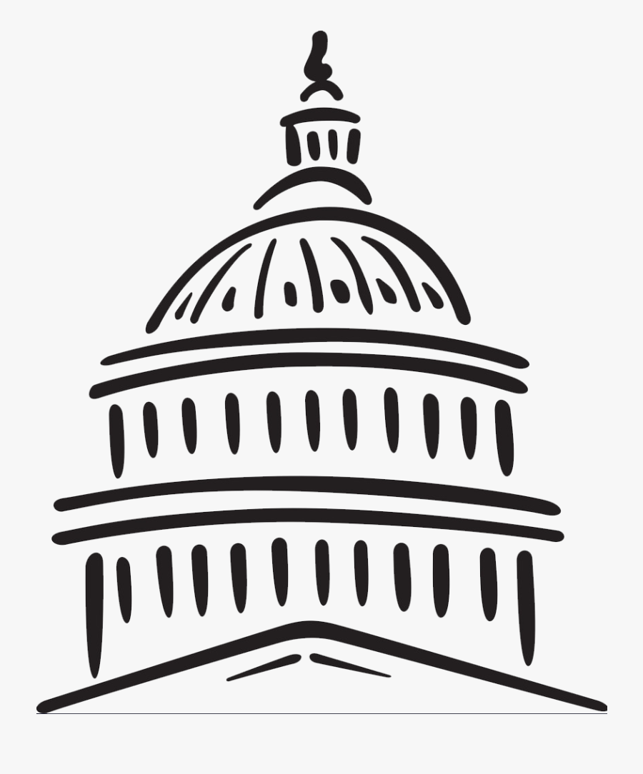 Us Capitol Drawing Easy Clipart , Png Download - Capitol Building Drawing Easy, Transparent Clipart