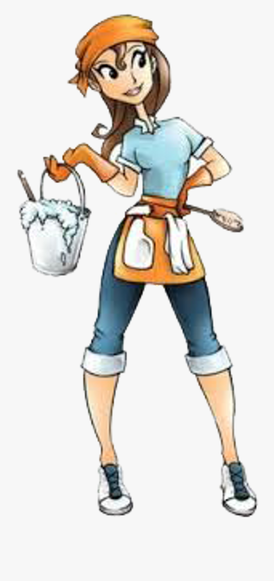 Housekeeping Clipart Cleaning Lady - House Cleaning Cartoon, Transparent Clipart