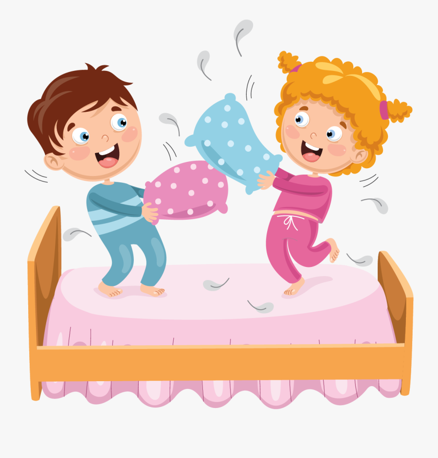 Kids Pillow Fight Illustration , Free Transparent Clipart ClipartKey