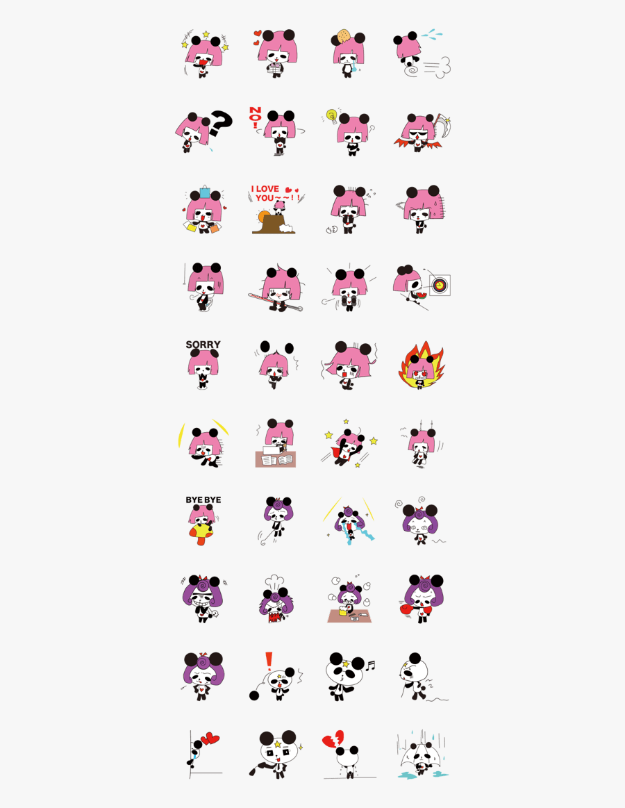 Line Stickers Frown Cat, Transparent Clipart