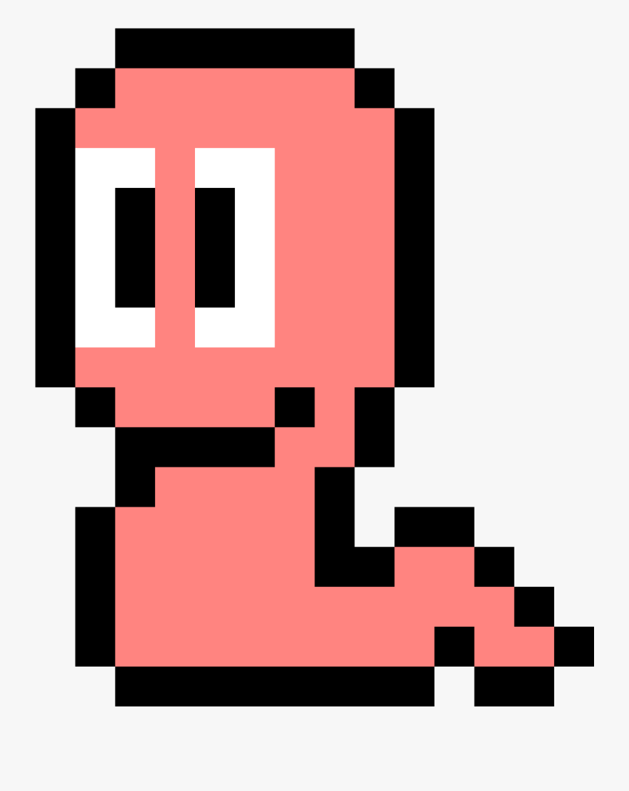 Worms Pixel Art, Transparent Clipart