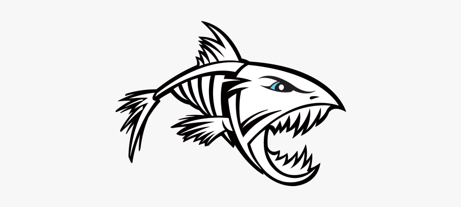 Skeleton Fish Bone Decal - Skeleton Fish Png, Transparent Clipart
