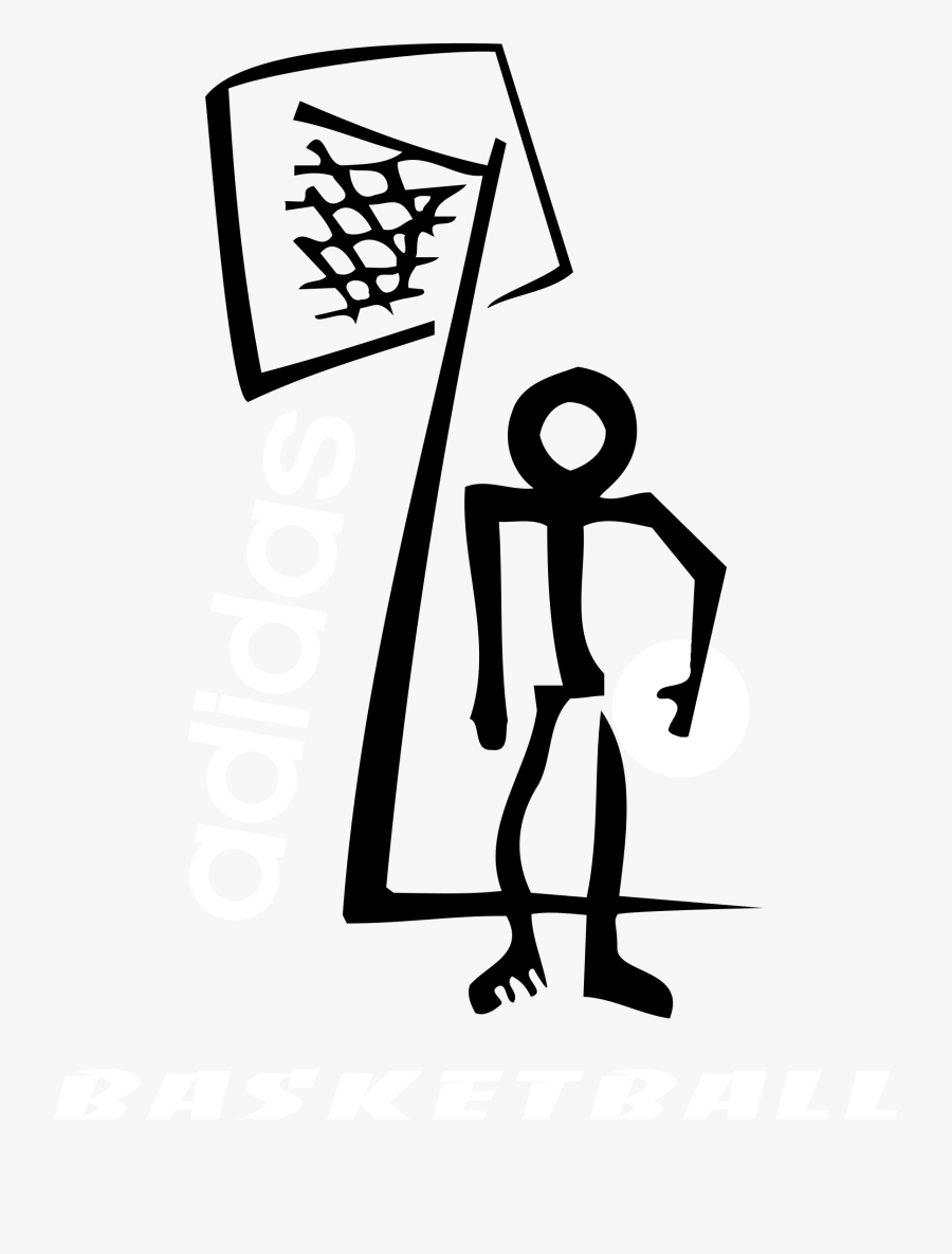 Adidas Basketball Logo Black And White - Adidas Basketball Logo, Transparent Clipart
