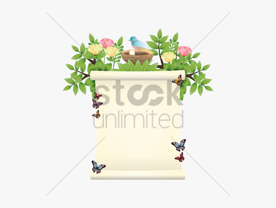 Spring Season Border Clipart Floral Design - Border Spring Design, Transparent Clipart