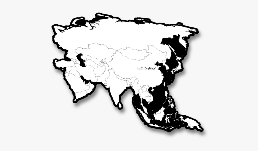 Asia - Stereotypes World Map Funny, Transparent Clipart