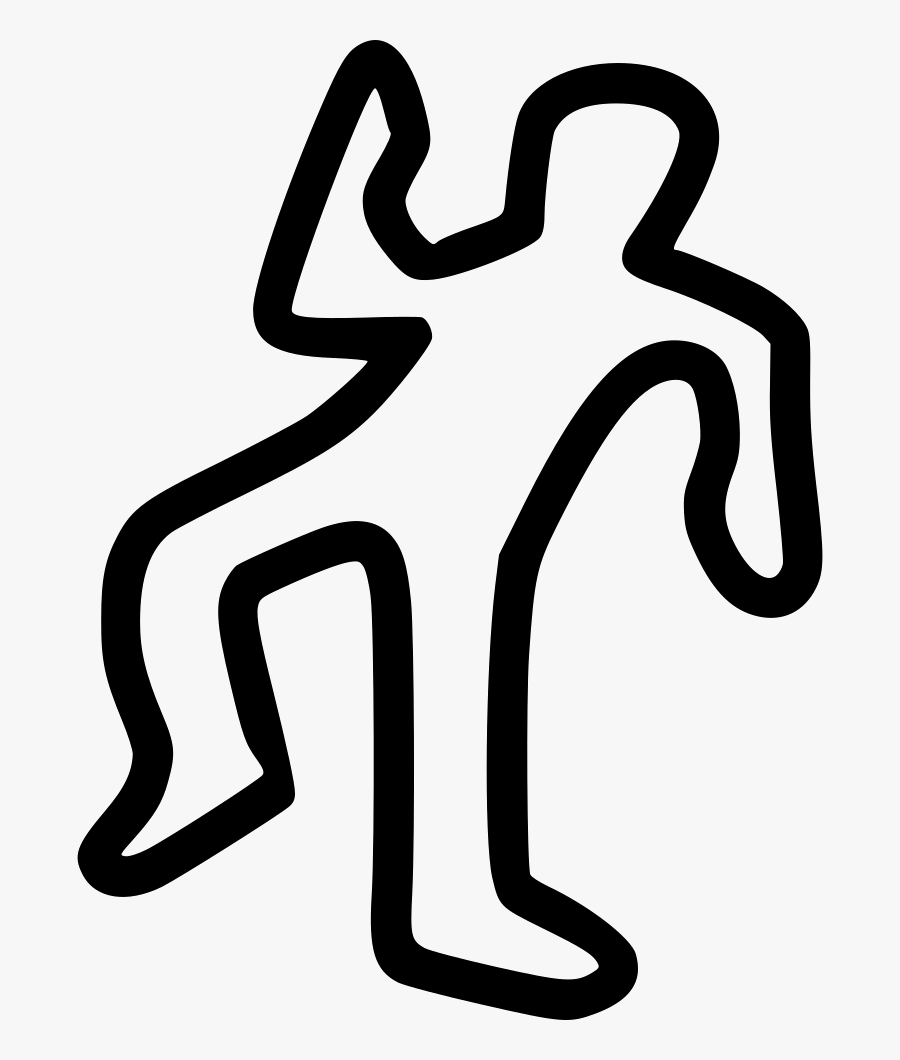 Deadbody Print - Dead Body Clip Art, Transparent Clipart