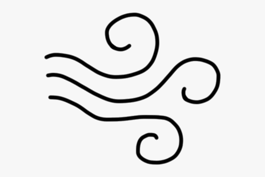 Wind Icon - Line Art, Transparent Clipart