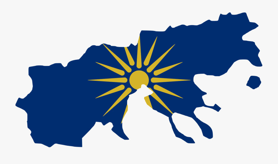 Greek Macedonia Flag Map, Transparent Clipart