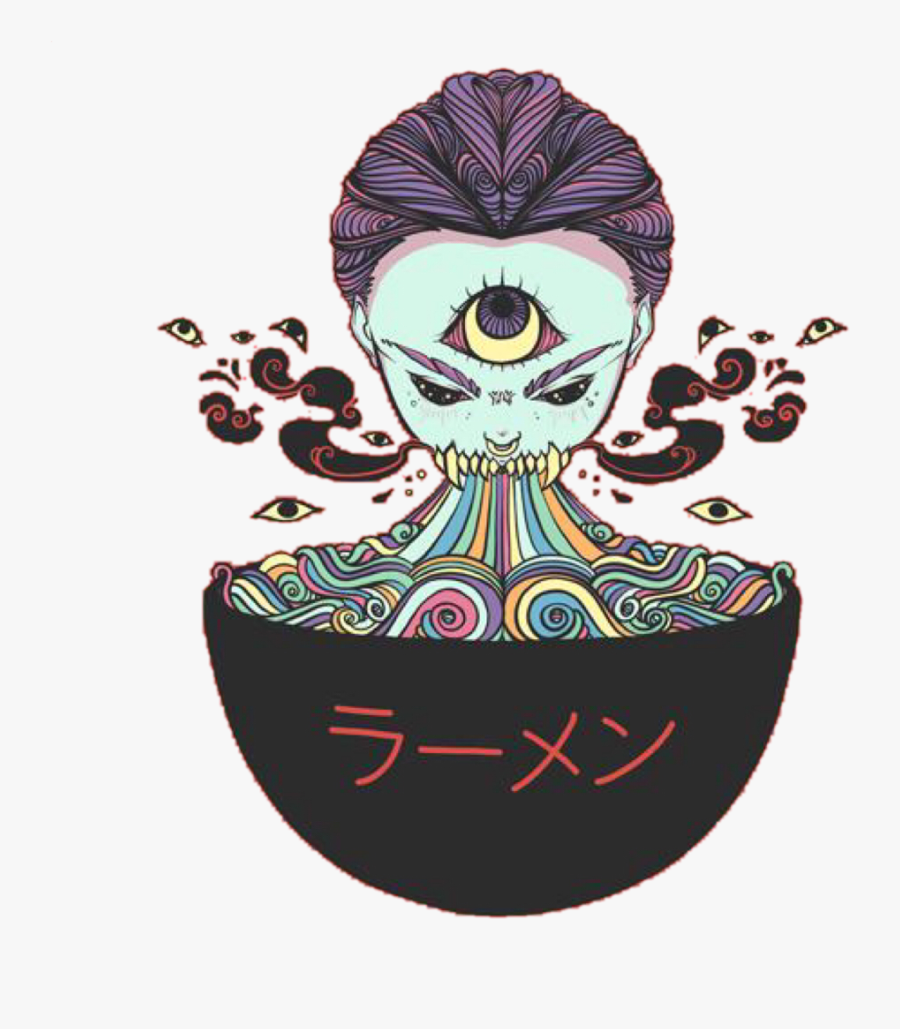 #creepy #art #popart #creepyart #freetoedit - Ramen Noodles Art, Transparent Clipart