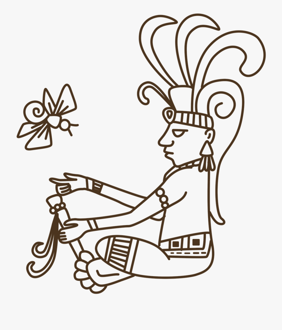 Man Maya Cocay Firefly Aztec Free Photo - Civilization Cartoon Drawing, Transparent Clipart