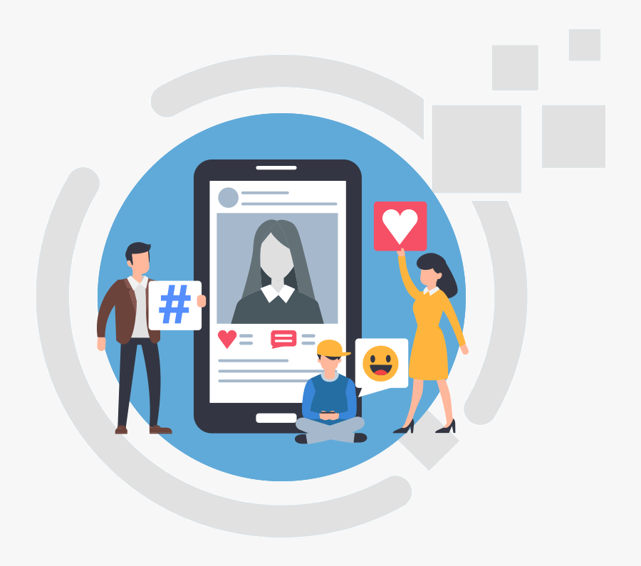 Interact On Social Media, Transparent Clipart
