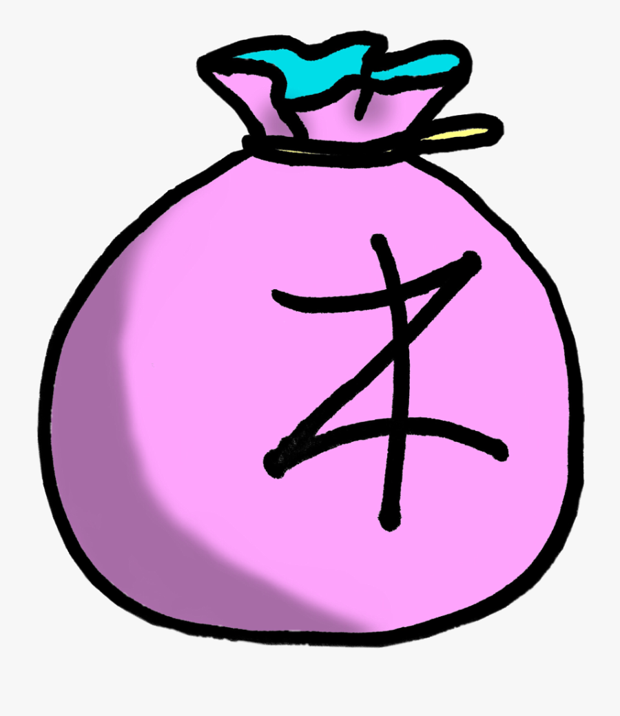 #zzz #money #moneybags #cash #pink #cyan #yellow #aesthetic, Transparent Clipart