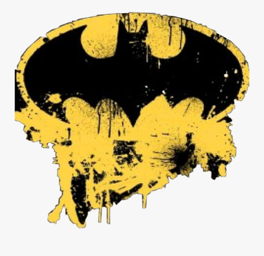 #batman #symbol #dc #hero #comic #sticker #paint #freetoedit - Logo Batman Symbol Transparent, Transparent Clipart