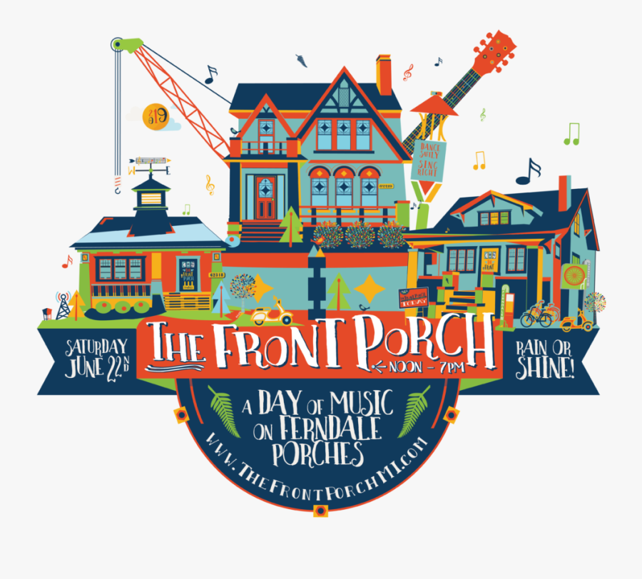 Ferndale Front Porch, Transparent Clipart