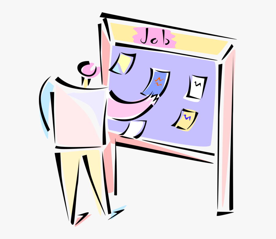 Vector Illustration Of Unemployed Worker Looks For, Transparent Clipart