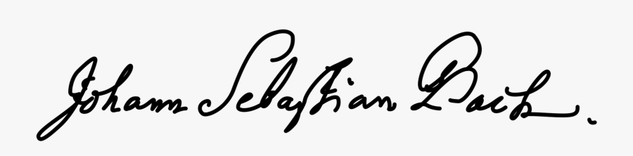 Firma De Johann Sebastian Bach, Transparent Clipart