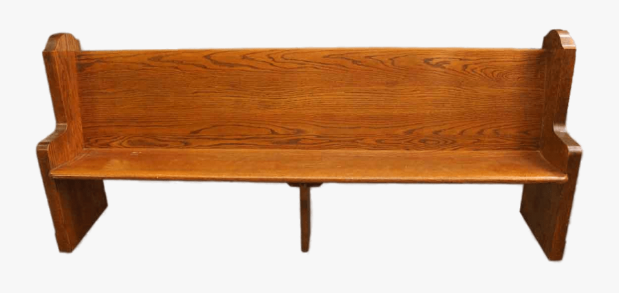 Antique Church Pew, Transparent Clipart