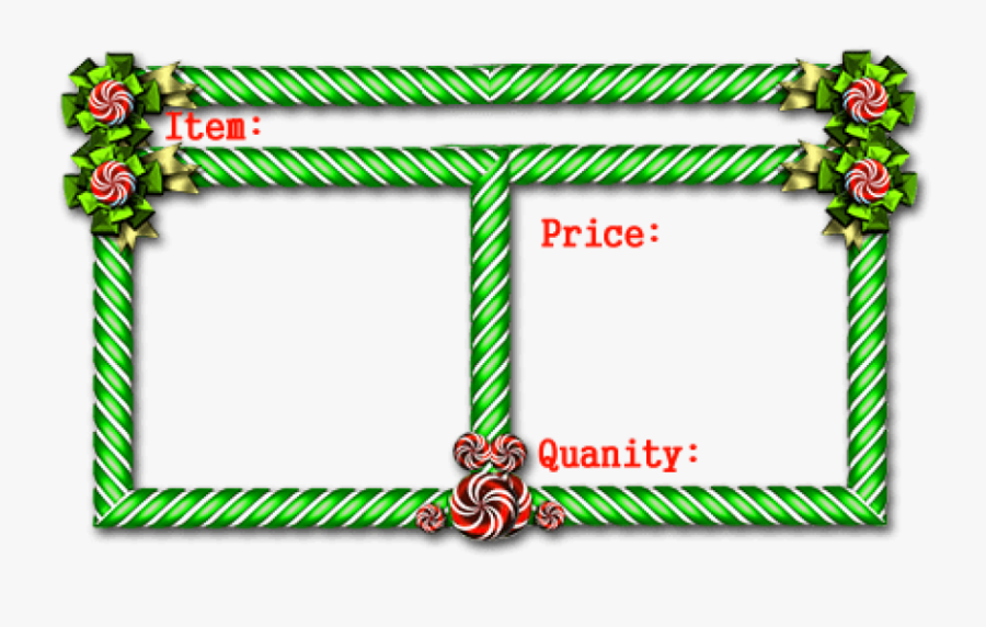 Transparent Candy Cane Background Clipart - Green Candy Cane Frame Png, Transparent Clipart