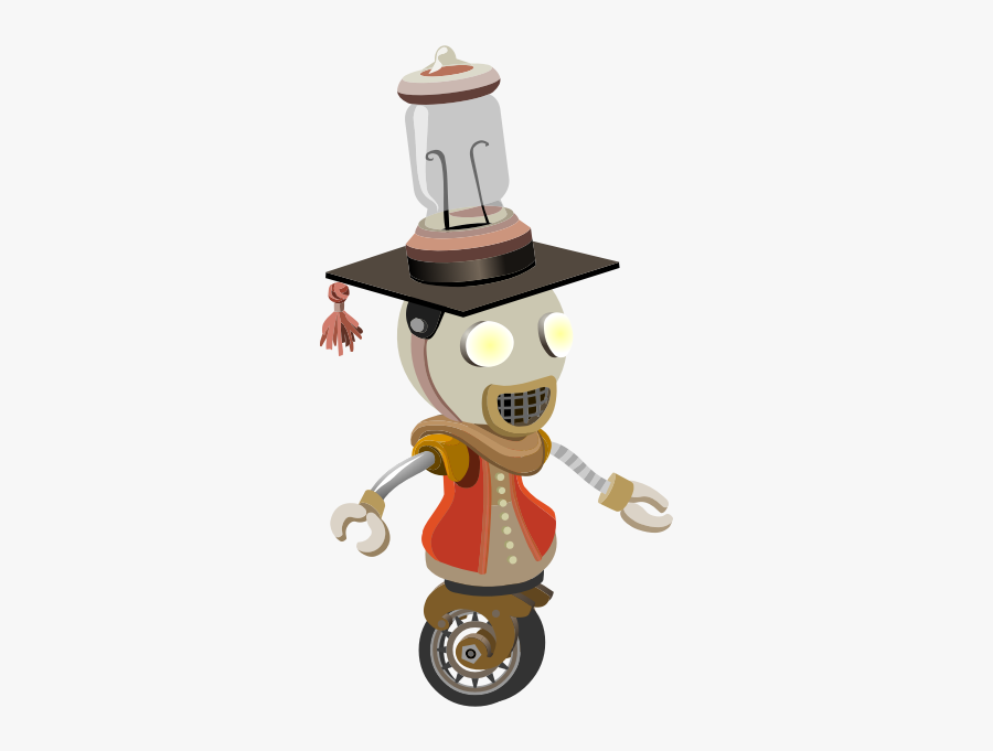 Unicycle And Robot - Portable Network Graphics, Transparent Clipart