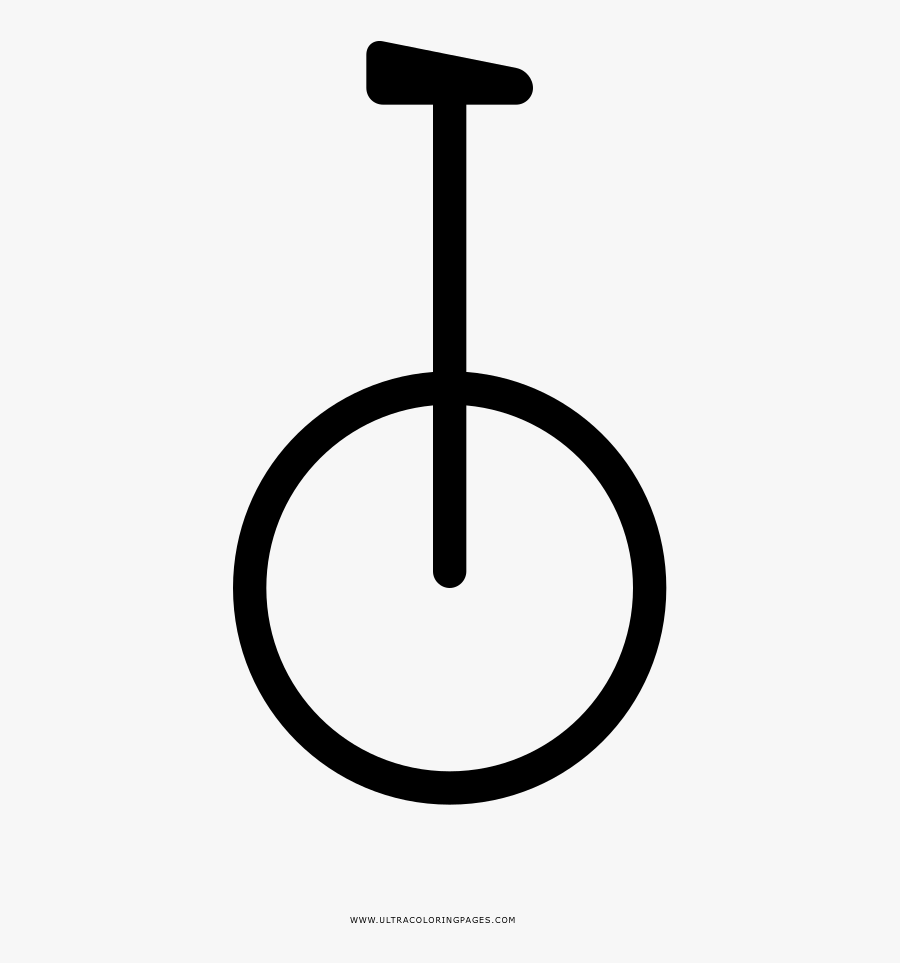 Unicycle Coloring Page, Transparent Clipart