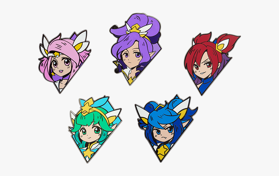 Star Guardian Pin Set 2, Transparent Clipart