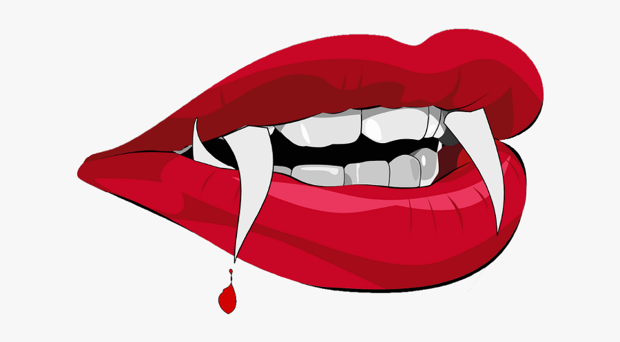 Fang Vampire Tooth Clip Art - Vampire Teeth Cartoon, Transparent Clipart