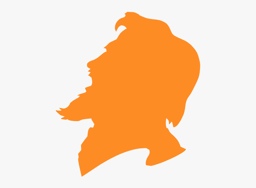 Old Man Face Silhouette, Transparent Clipart