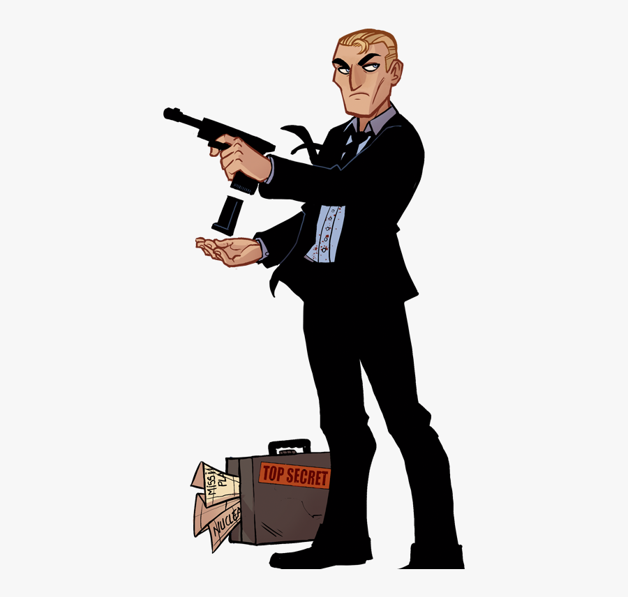 James Bond Clipart Hitman - Cartoon, Transparent Clipart