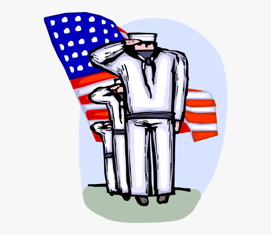 Vector Illustration Of United States Navy Marine Sailors - Illustration, Transparent Clipart