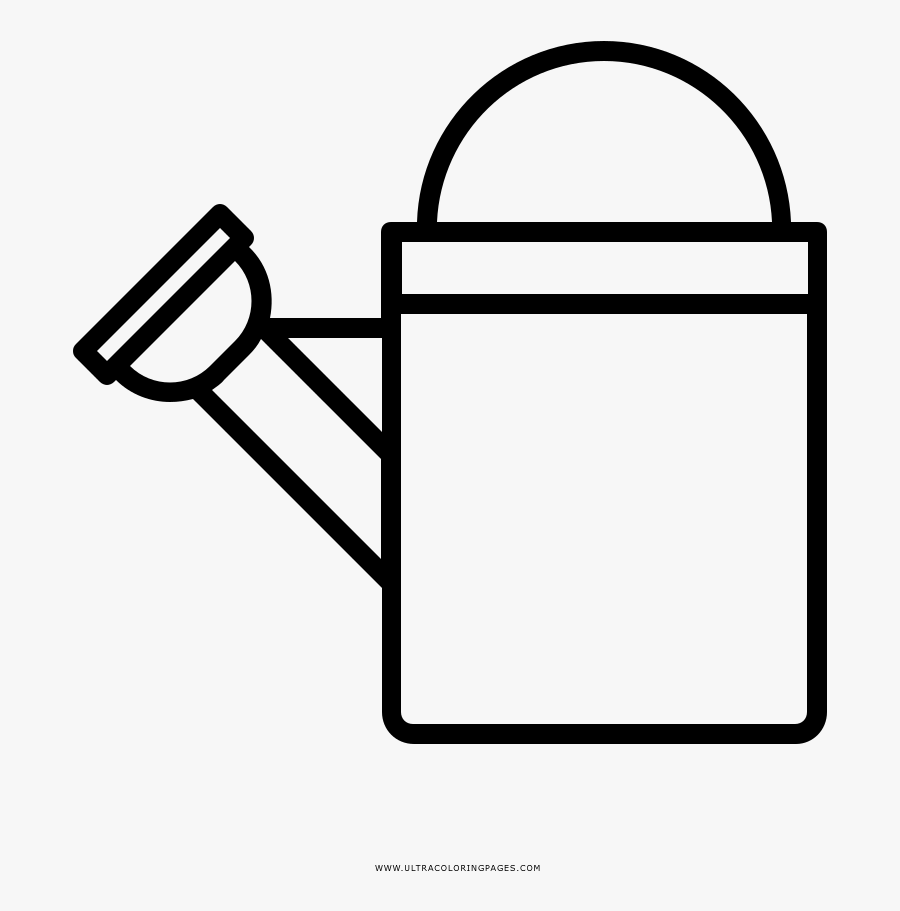 Watering Can Coloring Page - Line Art, Transparent Clipart