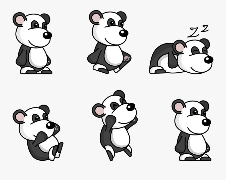 Panda Comic, Transparent Clipart